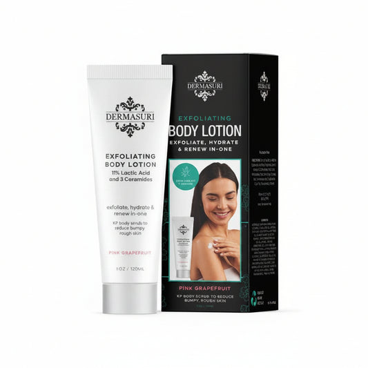 Dermasuri Exfoliating Body Lotion Pink Grapefruit 4oz - New