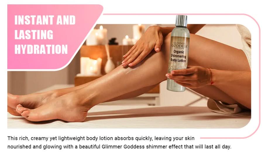 Glimmer Goddess Organic Shimmer Body Lotion 8oz - Bronze - Super Level 3