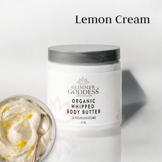 Glimmer Goddess Organic Whipped Body Butter - Lemon Cream