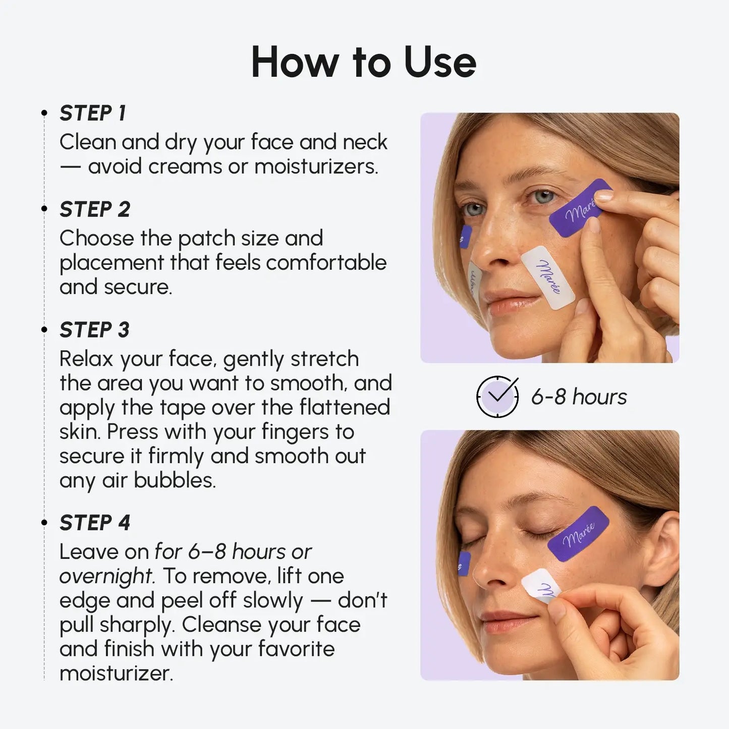 Anti-wrinkle Tape Patches on