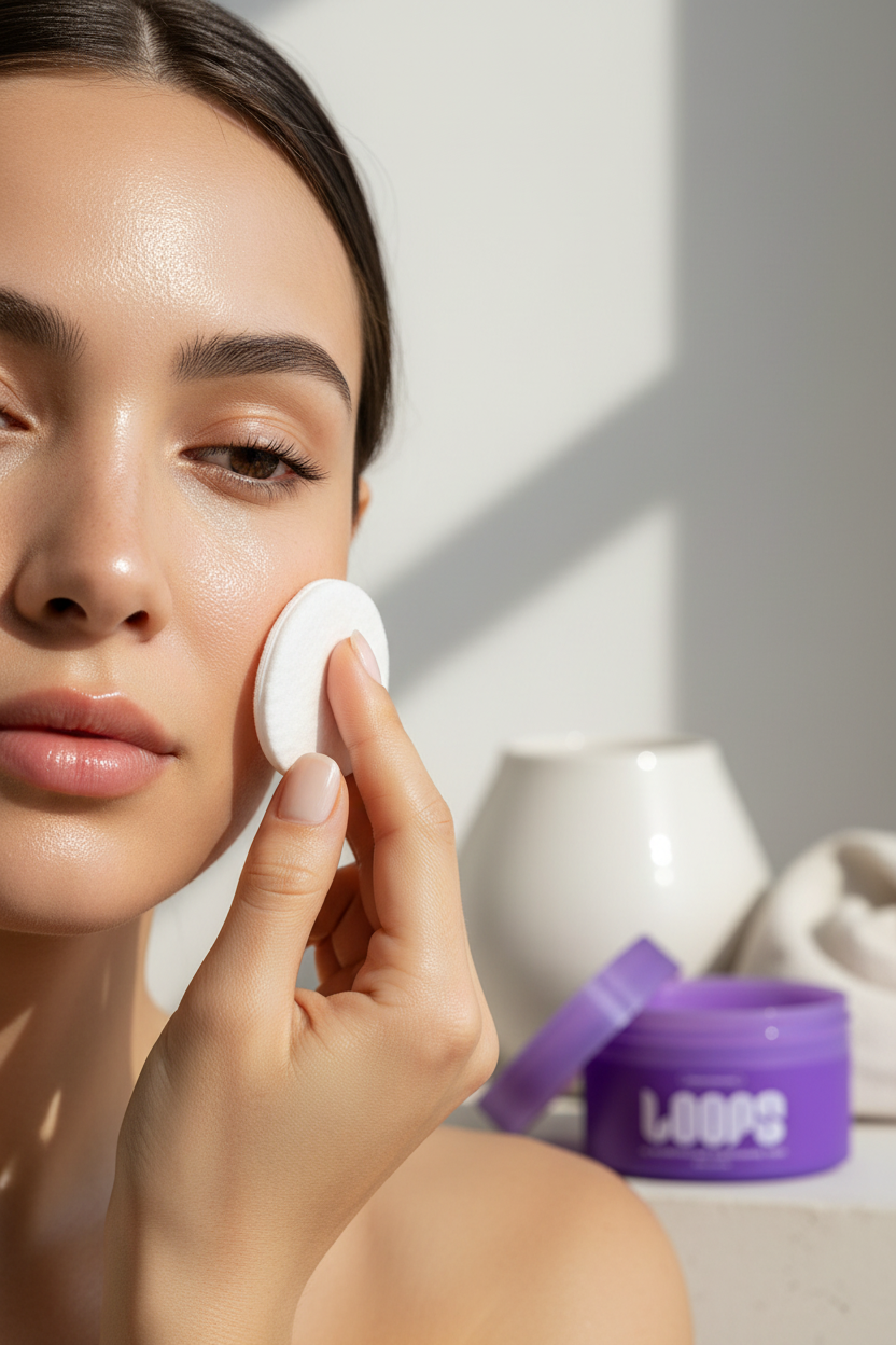 Woman Applying LOOPS Moisturizer